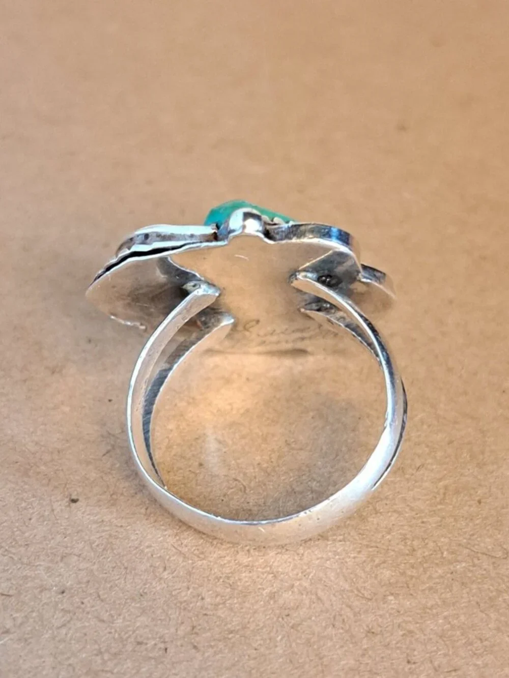Vintage Navajo Signed Susie Benally Sterling Silver 925 Turquoise Ring Size 6.25